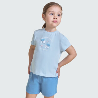 Conjunto Niña Verano Azul