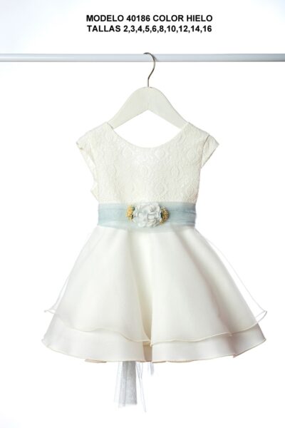 Vestido Color Hielo de Ceremonia Niña | Ref. 40186