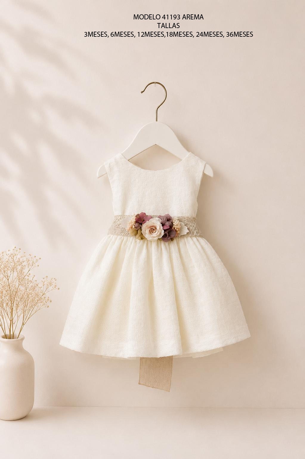 Vestido Arena de Bautizo para Bebé | Ref. 41193